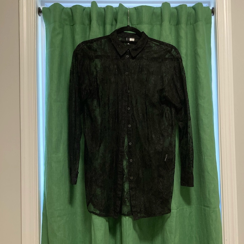 Black Lace H&M Button-Down